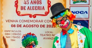 Palhaço Risadinha celebra 45 anos de história nesta sexta-feira (8) no Centro Cultural Nice Avanza